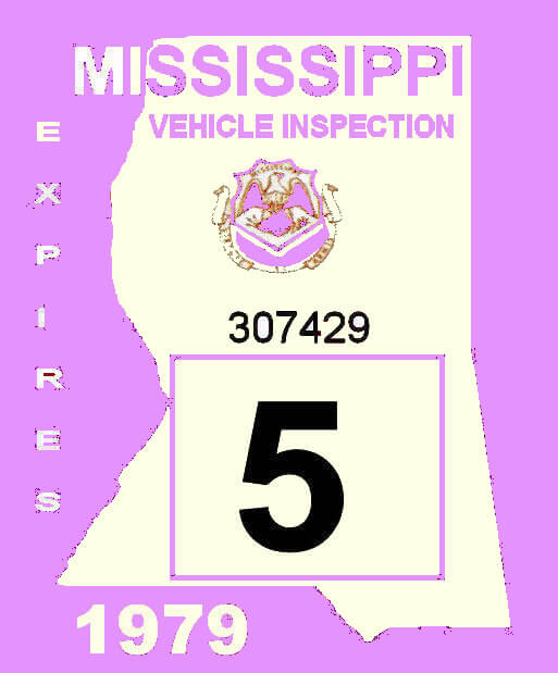 (image for) 1979 Mississippi Inspection sticker